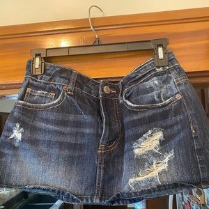 American Eagle Distressed Denim Skirt